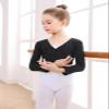 Ballet Wrap Top Girls Dance Sweater for Girls Long Sleeve Cardigan for Kids Toddler Black X-Large view 3