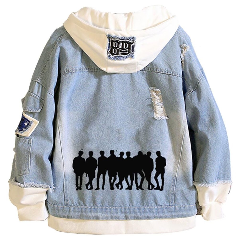 KPOP SKZ Merch, Skz Hoodie Felix Hyujin I.N Jisung Woojin Denim Jacket