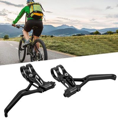 VGEBY 1 Pair Brake Lever, Adjustable Mountain Brake Handlebar, Aluminium Alloy, Black, 11.5x9.5cm/4.53x3.74inch