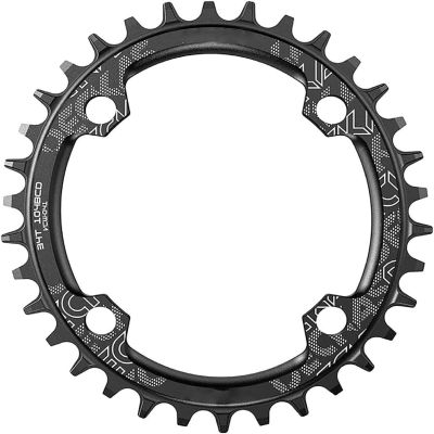 Round Oval 104BCD 32T 34T 36T 38T 40T 42T 44T 46T 48T 50T 52T Narrow Wide Single Chainring 1X System AL7075 CNC Ultralight Bicycle Bike Chainwheel Chain Ring 8/9/10/11-Speed (Black Round, 50T)