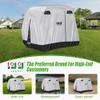 10L0L Universal Golf Cart Covers for Yamaha,Club Car, EZGO, Waterproof 2/4 Passenger Heavy Duty Golf Cart Rain Covers Extended Roof with 3 Zipper Doors (Sliver) view 2