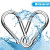 60 Pack 3" Heavy Duty Spring Snap Hook, M8 5/16" Galvanized Steel Carabiner Clip Spring Snap Hook, Small Carabiner Clip Metal Clip for Home Gym, Outdoor Traveling, Swing, Hiking, 500Lbs Capacity view 4