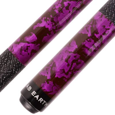 AB Earth 58 inch Hand-Painted Series 2-Piece Billiard Pool Cue Stick with Irish Linen Wrap (Purple, 20oz)