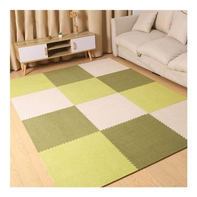 ALGFree Interlocking Carpet Tiles Cold Protection Durable Waterproof for Living Room Gaming Room Foam Puzzle Floor, Multiple Color (Color : E, Size : 60x60x1cm-6 pcs)