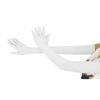 Ensnovo Children Girls' Boys Over Elbow Long Spandex Opera Gloves White, 5-18Y
