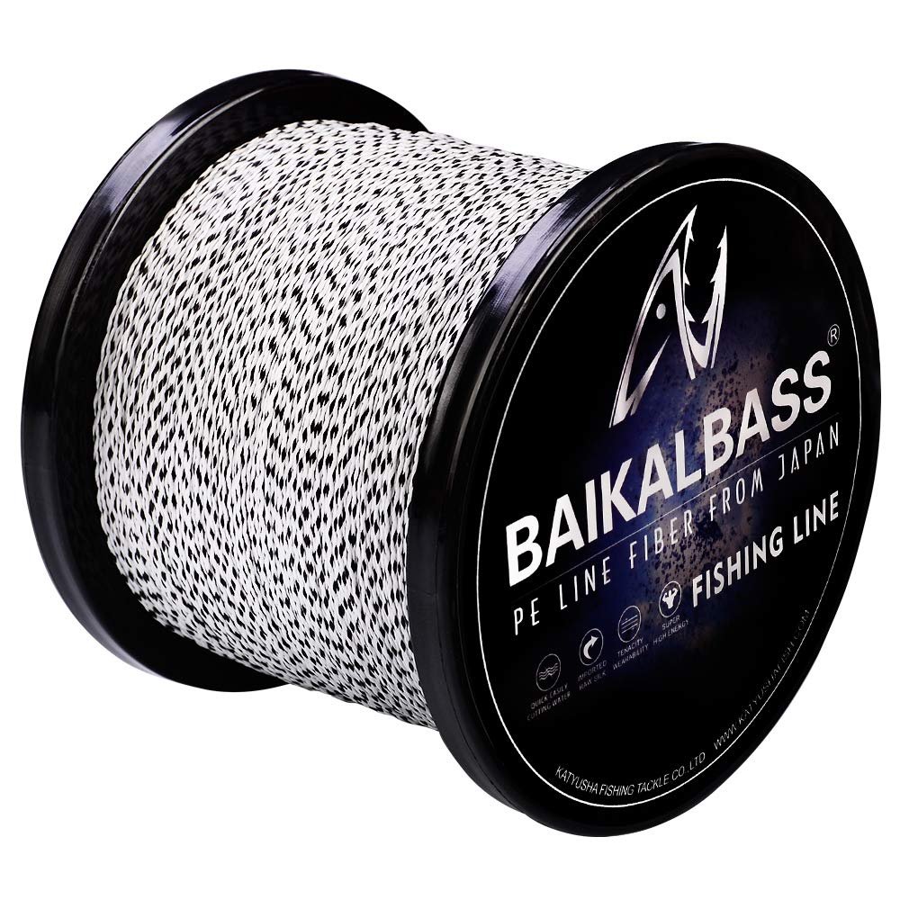 Super Strong Braided Fishing Line 9 Weaves Abrasion Resistant PE Braid Wire for Saltwater 30LB-310LB Zero Stretch Superline (2000M White Camo 30LB)