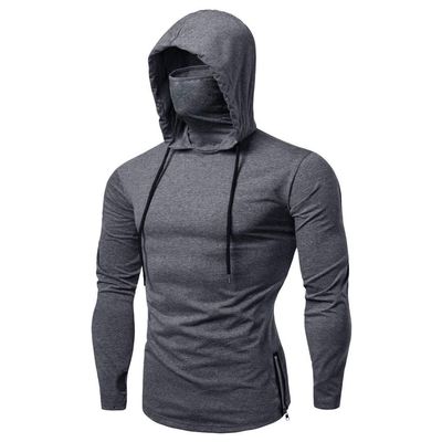 Mens Face_Cover Button Sports Sleeveless/Short/Long Sleeve Vest Hooded Splice Large Open-Forked Male Tank Tops Shirt Blouse with