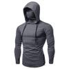 Mens Face_Cover Button Sports Sleeveless/Short/Long Sleeve Vest Hooded Splice Large Open-Forked Male Tank Tops Shirt Blouse with   view 1