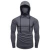 Mens Face_Cover Button Sports Sleeveless/Short/Long Sleeve Vest Hooded Splice Large Open-Forked Male Tank Tops Shirt Blouse with   view 2