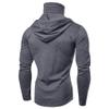 Mens Face_Cover Button Sports Sleeveless/Short/Long Sleeve Vest Hooded Splice Large Open-Forked Male Tank Tops Shirt Blouse with   view 3