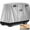 10L0L Universal 2-4 Passenger Golf Cart Cover for Yamaha, EZGO, Club Car, Waterproof Sunproof and Durable, Silver White view 1