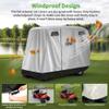 10L0L Universal 2-4 Passenger Golf Cart Cover for Yamaha, EZGO, Club Car, Waterproof Sunproof and Durable, Silver White view 3