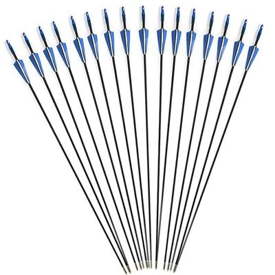 Pezicco Archery Carbon Target Arrows Hunting Arrows with Adjustable Nock and Replaceable Field Points for Compound Bow or Recurve Bow (12 PCS)