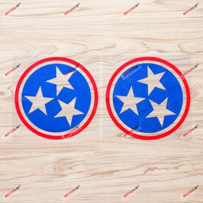 Tennessee State Flag Car Sticker Decal Vinyl 3 Stars v2