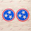 Tennessee State Flag Car Sticker Decal Vinyl 3 Stars v2 view 1