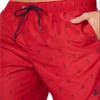 Nautica Mens Men's Quick Dry All Over Classic Anchor Print Swim Trunks, Racer Red, Large US view 4