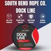 South Bend Rope Marine Grade Double Braided Nylon Dock Line w/Eye Splice (Black, 3/4-inch x 35 feet) view 2