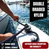 South Bend Rope Marine Grade Double Braided Nylon Dock Line w/Eye Splice (Black, 3/4-inch x 35 feet) view 3