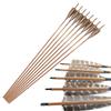 Pinals Traditional Archery Hunting Arrows 400 500 600 Spine Turkey Feather 30 32 Inch Carbon Shafts for Recurve Longbow Compound Bows Targets 12PCS 600 view 1