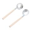 RiToEasysports 2Pcs Winter Ice Fishing Scoop Wooden Handle Iron Winter Ice Fishing Ice Scoop Skimmer for Outdoor Ice Fishing Other Fishing Tools and Accessories view 1