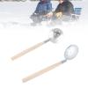 RiToEasysports 2Pcs Winter Ice Fishing Scoop Wooden Handle Iron Winter Ice Fishing Ice Scoop Skimmer for Outdoor Ice Fishing Other Fishing Tools and Accessories view 3