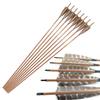 Pinals Traditional Archery Hunting Arrows 400 500 600 Spine Turkey Feather 30 32 Inch Carbon Shafts for Recurve Longbow Compound Bows Targets 12PCS 400 view 1