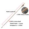 Pinals Traditional Archery Hunting Arrows 400 500 600 Spine Turkey Feather 30 32 Inch Carbon Shafts for Recurve Longbow Compound Bows Targets 12PCS 400 view 2