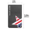 CRAFTSMAN GOLF Leather USA Flag Star Gray Scorecard Holder Yardage Book Cover Golf Accessories Also can Customize Your Name (US Size Custom) view 2