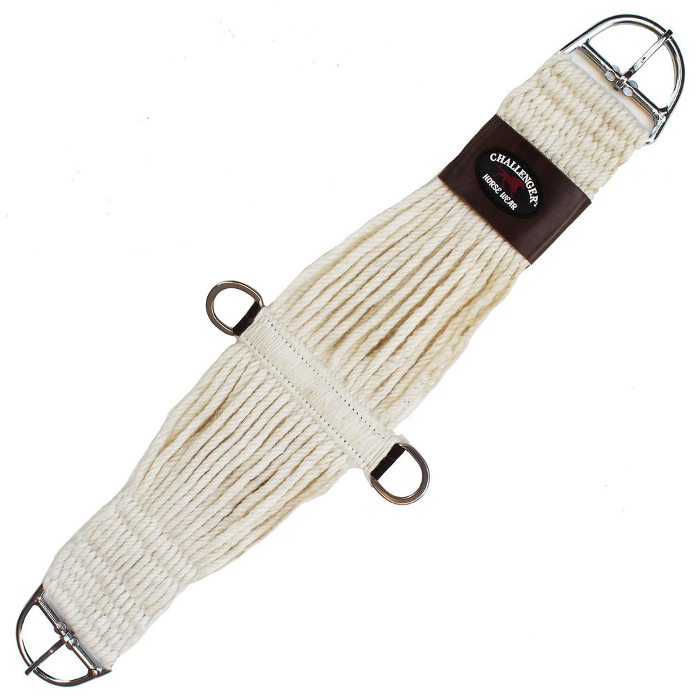 Horse 36" Western 27 Strand Double Weave Cream Mohair Roper Cinch 97RT07CR-36