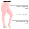 Women's Cotton Full Length Leggings Light Pink 4X view 4
