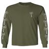 0318. Cool Graphic Surfer Society Summer California Palm Tree Beach Men's Long Sleeve t Shirt (Olive, 2X Large) view 1