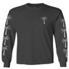 0318. Cool Graphic Surfer Society Summer California Palm Tree Beach Men's Long Sleeve t Shirt (Characol, 2X Large) Charcoal view 1