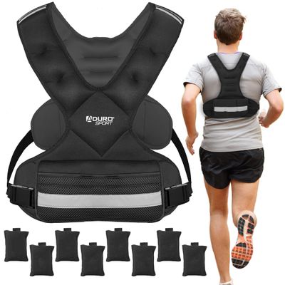"Aduro Sport Adjustable Weighted Vest Workout Equipment, 26lbs-46lbs Body Weight Vest for Men, Women, Kids"