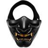 Halloween Devil Half Face Mask,Half Face Samurai Devil Mask,TPU Tactical Mask Cosplay Kabuki for Halloween Party Cosplay (Black) view 1
