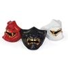 Halloween Devil Half Face Mask,Half Face Samurai Devil Mask,TPU Tactical Mask Cosplay Kabuki for Halloween Party Cosplay (Black) view 4