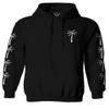0318. Cool Graphic Surfer Society Summer California Palm Tree Beach Sweatshirt Pullover Hoodie (Black, Small) view 1