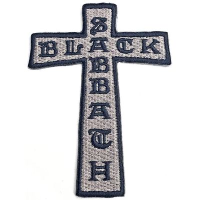 Black Sabbath Patch Cross Band Logo Official Size One Size