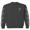 0318. Cool Graphic Surfer Society Summer California Palm Tree Beach Men's Crewneck Sweatshirt (Characol Medium) Charcoal view 1