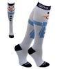 Go2Socks Holiday Compression Socks | Women Men Nurses Runners | 15-20 mmHg Medical Stockings(Snowman,M) view 1