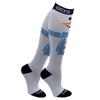 Go2Socks Holiday Compression Socks | Women Men Nurses Runners | 15-20 mmHg Medical Stockings(Snowman,M) view 2