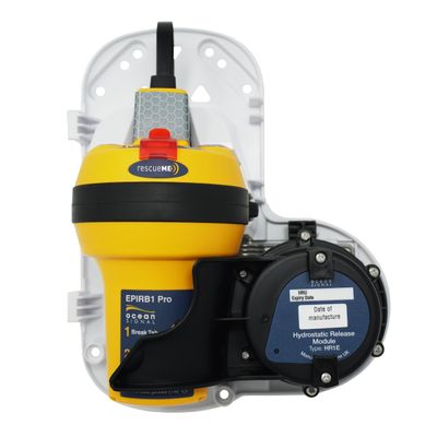RescueME EPIRB1 - Smallest EPIRB for Boating with Retractable Antenna, Automatic Quick Release Bracket, and 48+ Hour Operational Life