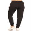 JFL128-BLACK-3X Fleece Lined Solid Jogger Track Pants w/Pockets, 3X view 2