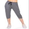 ALWAYS Women's Capri Jogger Pants - High Waisted Soft Zipper Casual Sweat Pants Charcoal M view 2