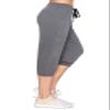 ALWAYS Women's Capri Jogger Pants - High Waisted Soft Zipper Casual Sweat Pants Charcoal M view 3