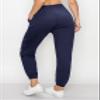 ALWAYS Women's Zipper Jogger Track Pants - Premium Soft Stretch Sweatpants Navy XL view 3