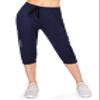 ALWAYS Women's Capri Jogger Pants - High Waisted Soft Zipper Casual Sweat Pants Navy 3XL view 2