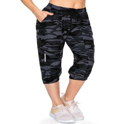 ALWAYS Women's Capri Jogger Pants - High Waisted Soft Zipper Casual Sweat Pants 153 L