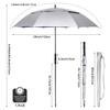 G4Free 68 Inch Square Golf Umbrella and 68 Inch UV Golf/Beach Umbrella Double Canopy view 2