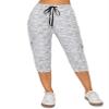 ALWAYS Women's Capri Jogger Pants - High Waisted Soft Zipper Casual Sweat Pants Heather Grey S view 2
