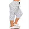 ALWAYS Women's Capri Jogger Pants - High Waisted Soft Zipper Casual Sweat Pants Heather Grey S view 3